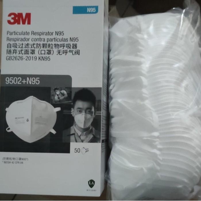 Masker N95 3M 9502+ Per Box Isi 50 Original